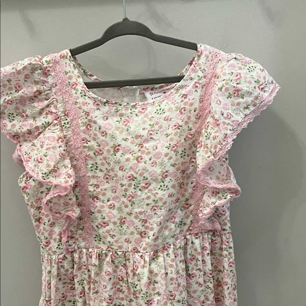 American Girl X LoveShackFancy Occasion Dress Floral Size 12 Ruffle Bow - Picture 3 of 10